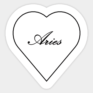 Aries Heart Sticker